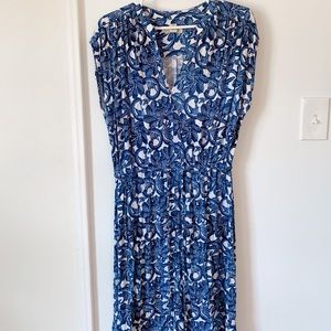 DISCOUNTED - LOFT Blue & White Summer Dress